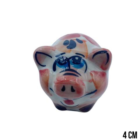 Фигурка Поросенок малый цветная гжель