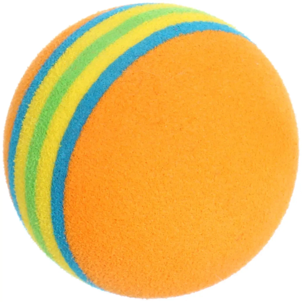 Игрушка - шарик для кошек «ИГРУЛИК», микс 6 цветов, d-3,5см, (пакет с подвесом)✦