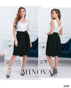 Юбка 1121-2-темно-зеленый Minova