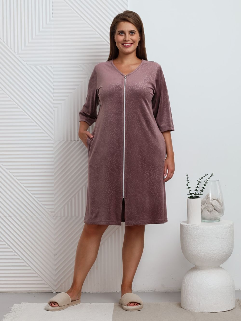 Халат Бархат Виотекс КАПУЧИНО