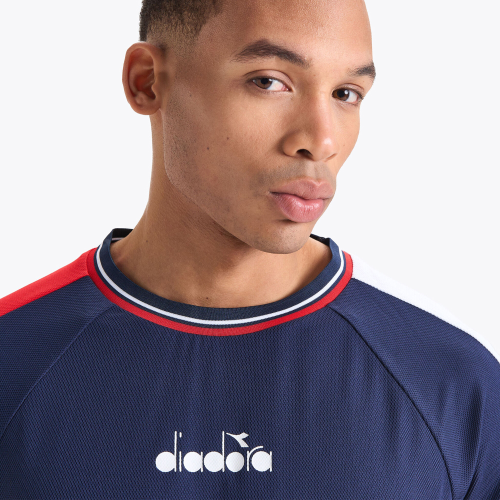 Мужское теннисное поло Diadora Icon T-Shirt Men - Blue, Multicoloured