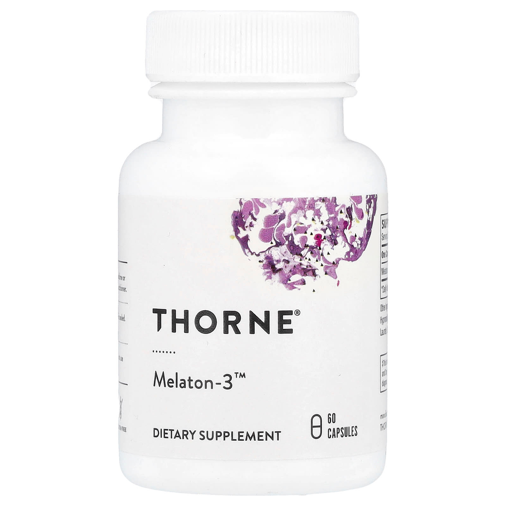 Thorne, Melaton-3™, 60 капсул (3 мг в 1 капсуле)