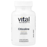 Vital Nutrients, цитиколин, 60 веганских капсул