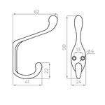 Крючок настенный MB-K-005 SN мат.никель