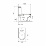 Унитаз-компакт безободковый WAVE ALEO Tornado1.0, гор,ниж,2-кн.арм,сид.полипр,м/л,быстр,БЕЛЫЙ глянец