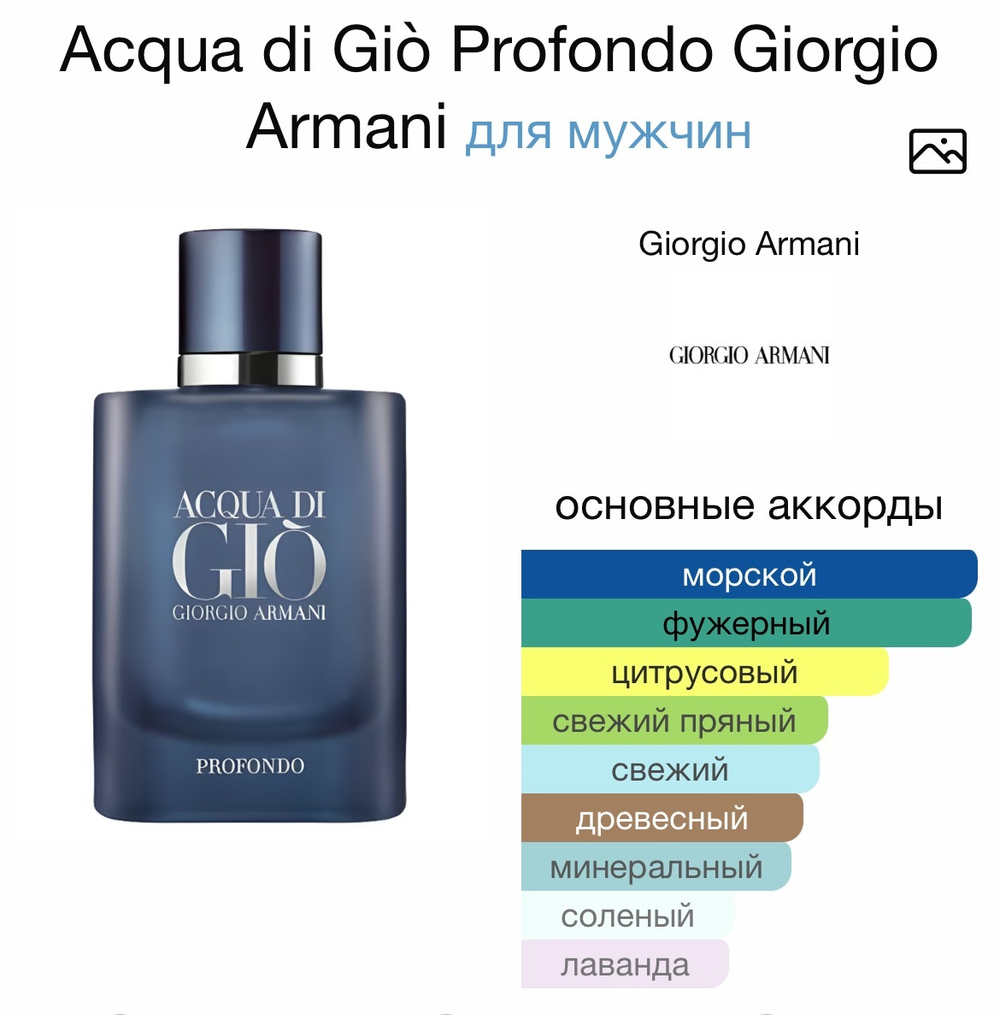 Acqua di Giò Profondo Giorgio Armani