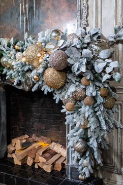 Гирлянда рождественская Версальская заснеженная