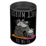 Копилка-подставка для канцелярских принадлежностей, арт.69373/ 30 СЕРЫЙ КОТ 10,4х7,5х7,5 см,