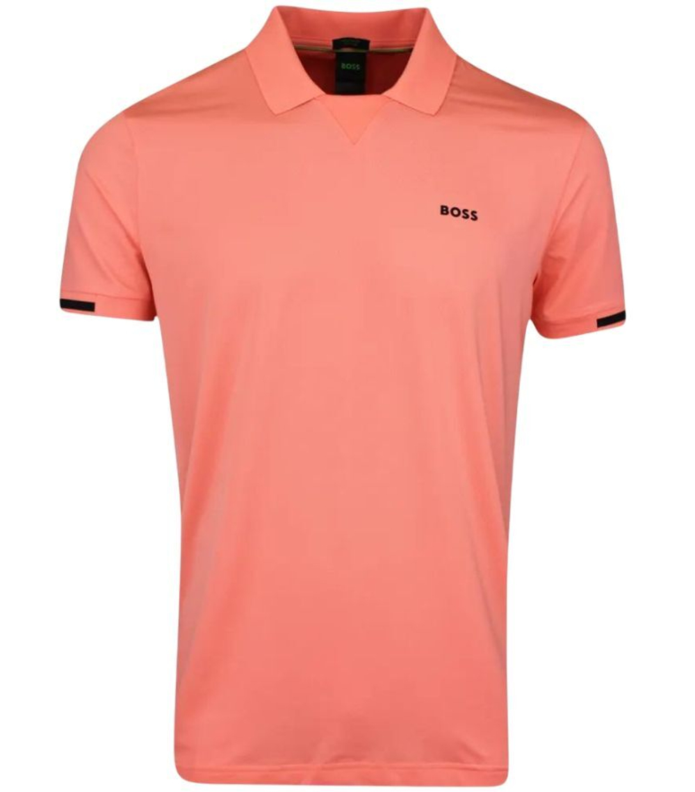Теннисное поло BOSS Stretch-Mesh - open red