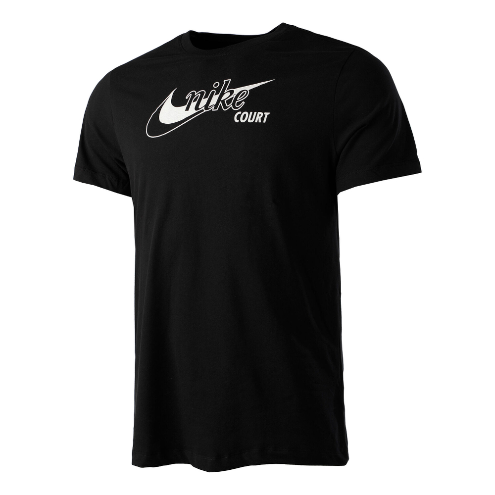 Мужское теннисное поло Nike Dri-Fit Swoosh T-Shirt Men - Black, White