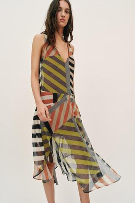 ZARA ПЛАТЬЕ С ПРИНТОМ ПЭЧВОРК, РАЗНОЦВЕТНЫЙ