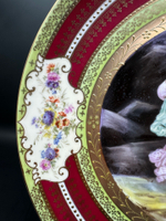 Старинная фарфоровая тарелка — Орфей и Эвридика