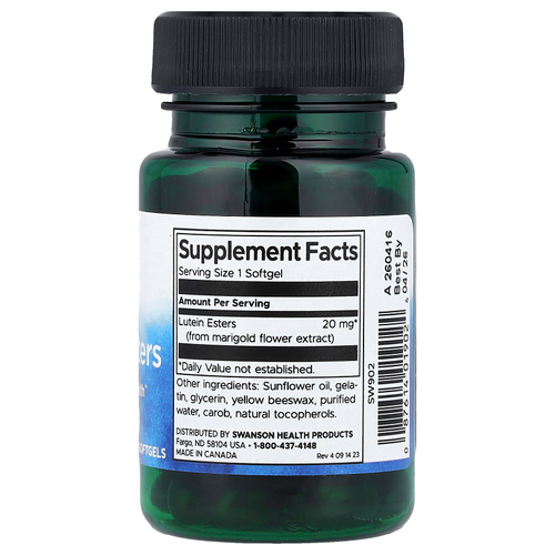 Swanson, Эфиры лютеина, 20 мг, 60 мягких таблеток