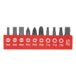 Отвертка с набором бит, 11 шт, Fusion, CrV, трехкомпонентная рукоятка "Anti slip" Matrix