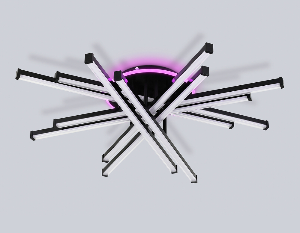 FL6276 BK 119W черный 3000K-6400K+RGB 800*800*165 (ПДУ ИК)