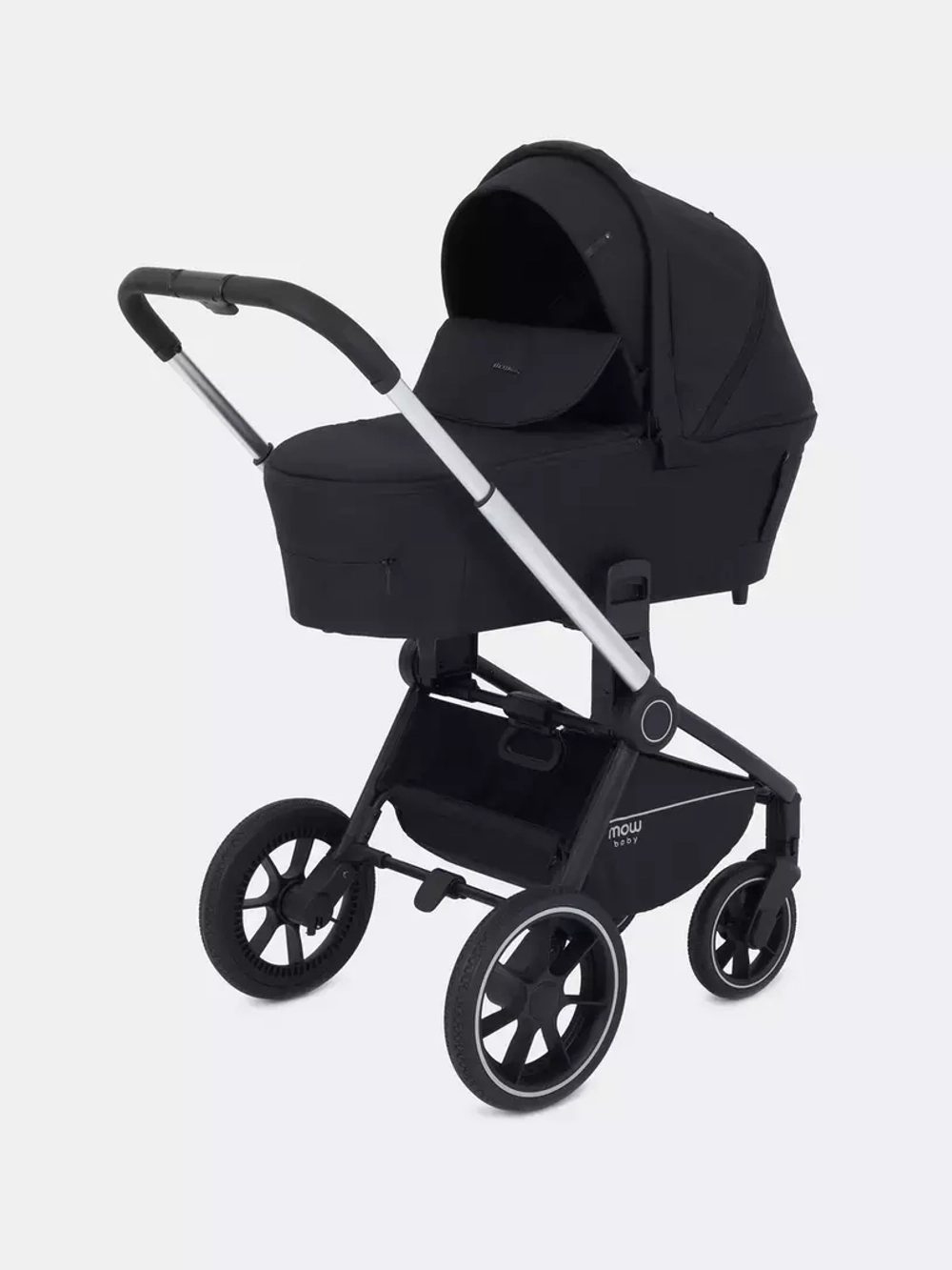 Коляска детская MOWBaby "ZOOM"PU (2в1) RA086 Silver Black