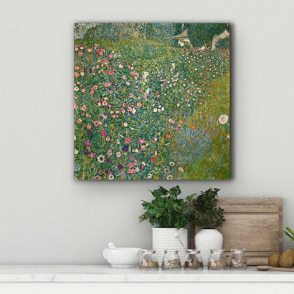 Картина для интерьера "Итальянский садик", художник Климт, Густав, печать на холсте