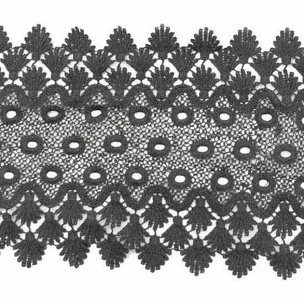 3AR807 Кружево матовое гипюр 17см*9,14м (214 т.серый)