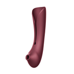 Красный вибростимулятор с пульсацией, вакуумной стимуляцией и функцией нагрева Zalo Queen G-spot PulseWave Vibrator with Suction Sleeve Wine Red