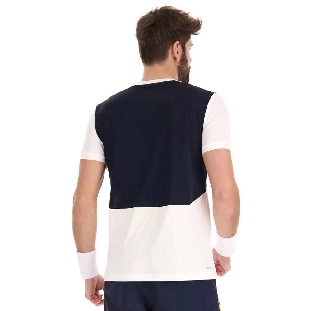 Мужская теннисная футболка Lotto Top IV Tee 1 - bright white/navy blue