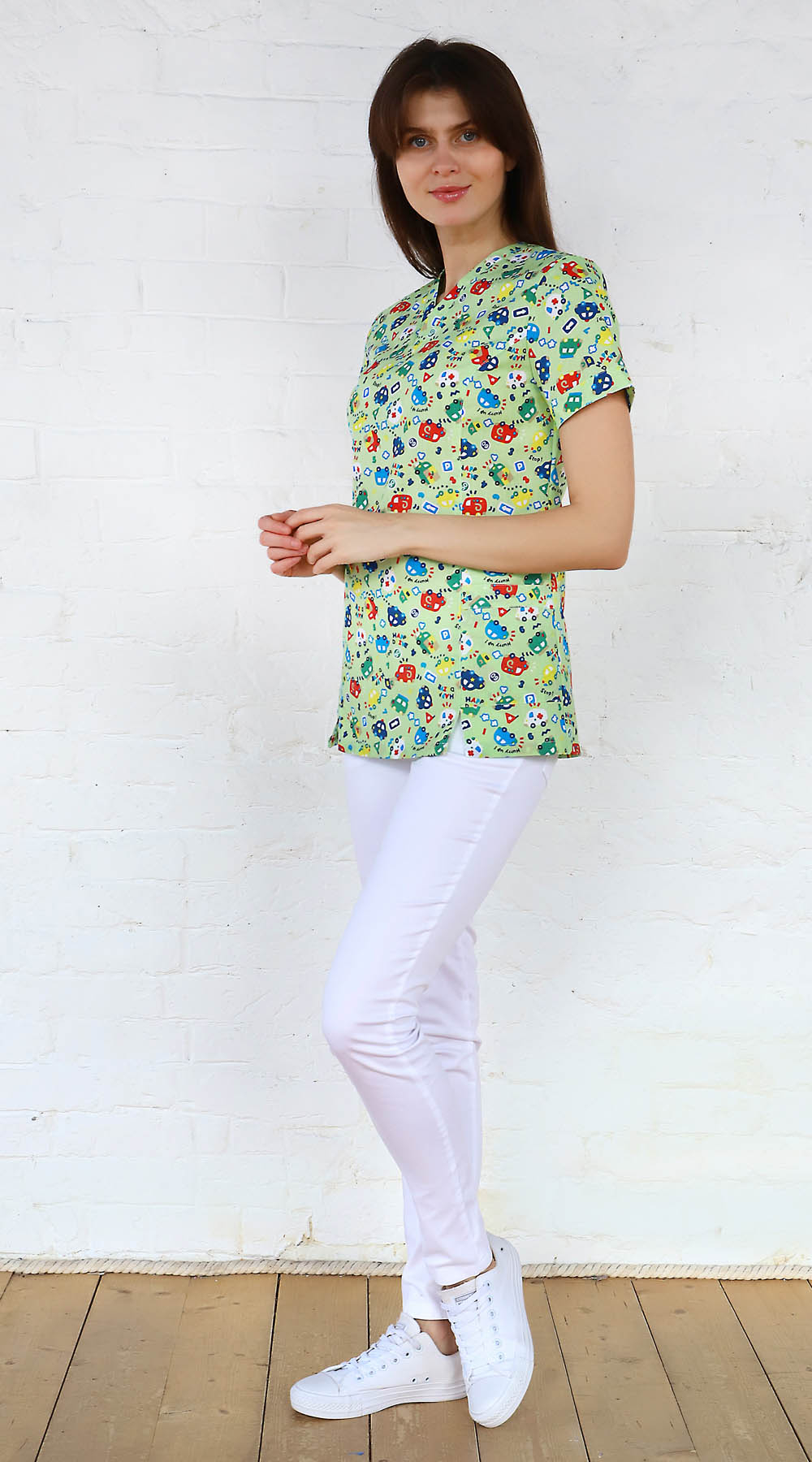 Блуза медицинская Альфа принт №3694 (42 )