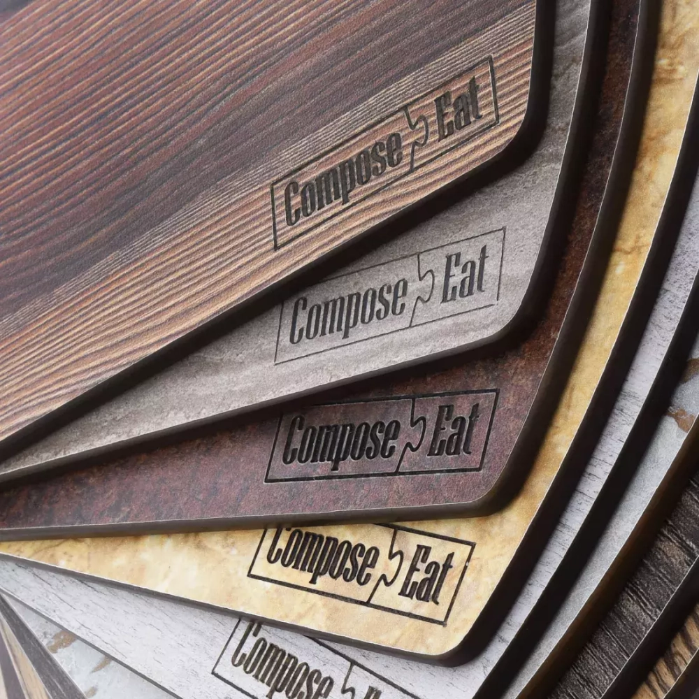 Доска разделочная 22х15см ComposeEat Fashion оникс светлый