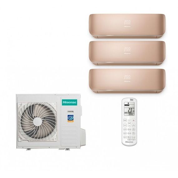 Мульти сплит-система Hisense на 3 комнаты (35+35+35 кв.м.) Champagne