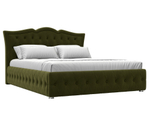 Кровать интерьерная Герда 160, Зеленый, Микровельвет, 108300