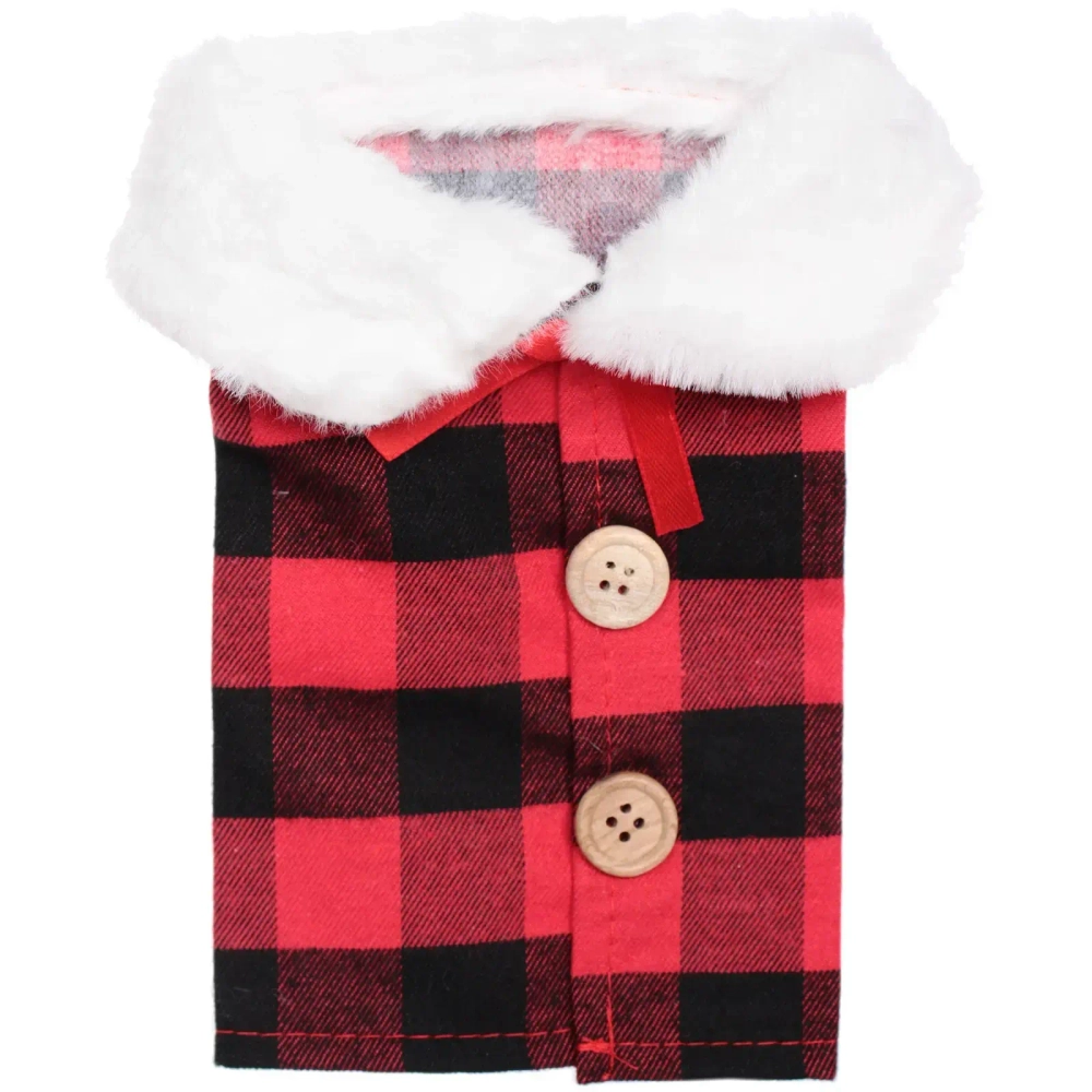 Украшение на бутылку «Клетчатый наряд» 15*20 см