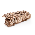 Пожарная машина с выдвижной вращающейся лестницей от EWA - Деревянный конструктор, сборная модель, 3D пазл