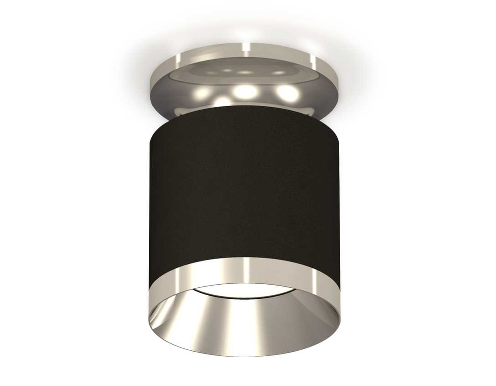 Комплект накладного светильника Ambrella light Techno Spot XS7402082 SBK/PSL черный песок/серебро полированное (N7927, C7402, N7032)