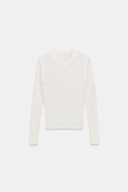 ZARA КОМБИНИРОВАННЫЙ ЖИЛЕТ, ЭКРЮ