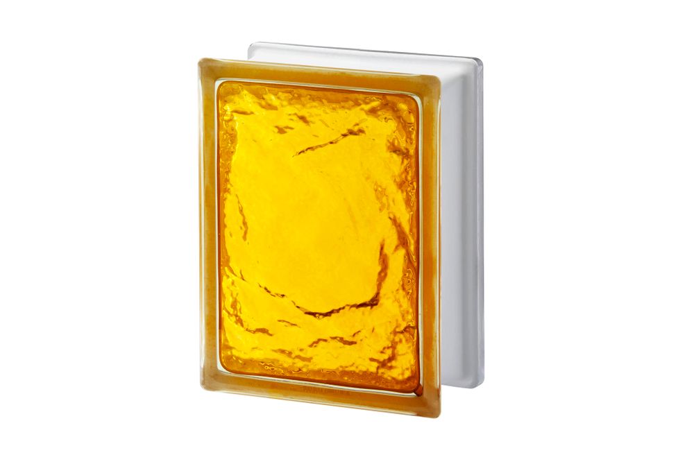 купить Стеклоблок Айс медовый Vitrablok 14,6x19,7x8