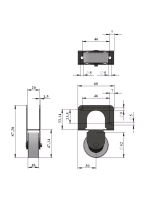 Опора роликовая 5522 с резиновым колесом d42 мм, 2 шт