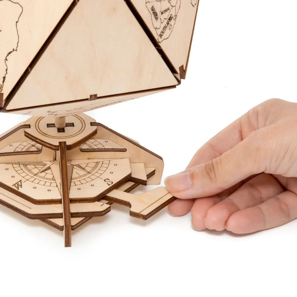 Деревянный конструктор Глобус Икосаэдр с секретом (EWA)