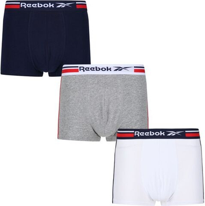 Мужские спортивные боксеры Reebok Mens Trunk JAGER 3P - vector navy/grey marl/white