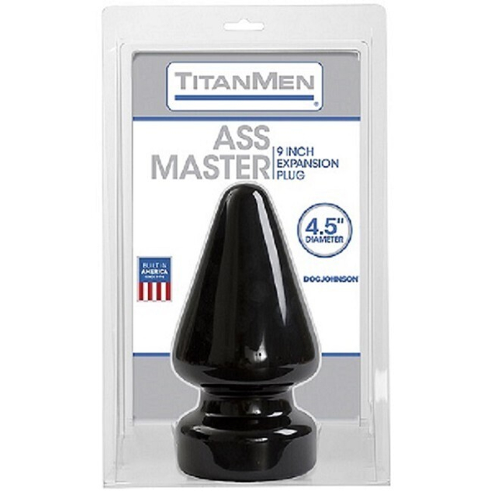 Гигантская анальная пробка ASS MASTER (Цвет: черный)