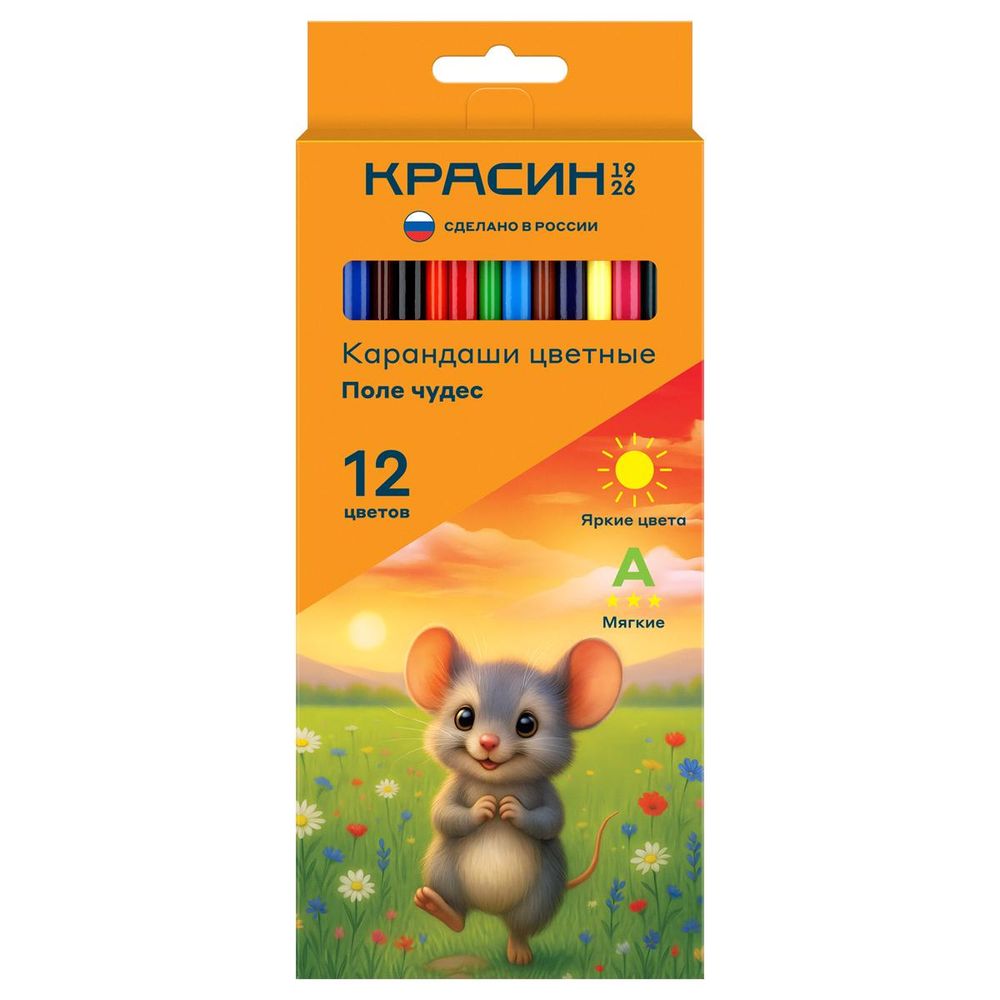 Карандаши 12цв. "Поле чудес" трехгр. заточен. (Красин)