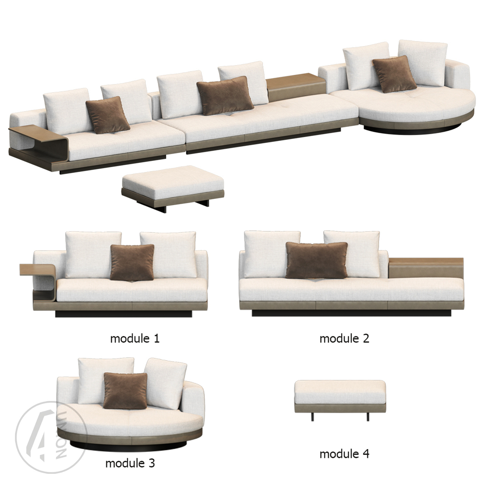 Connery sofa by Minotti Set 2 module 4