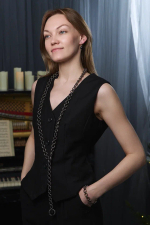 Серьги с круглым черным агатом, золотой замок левербек