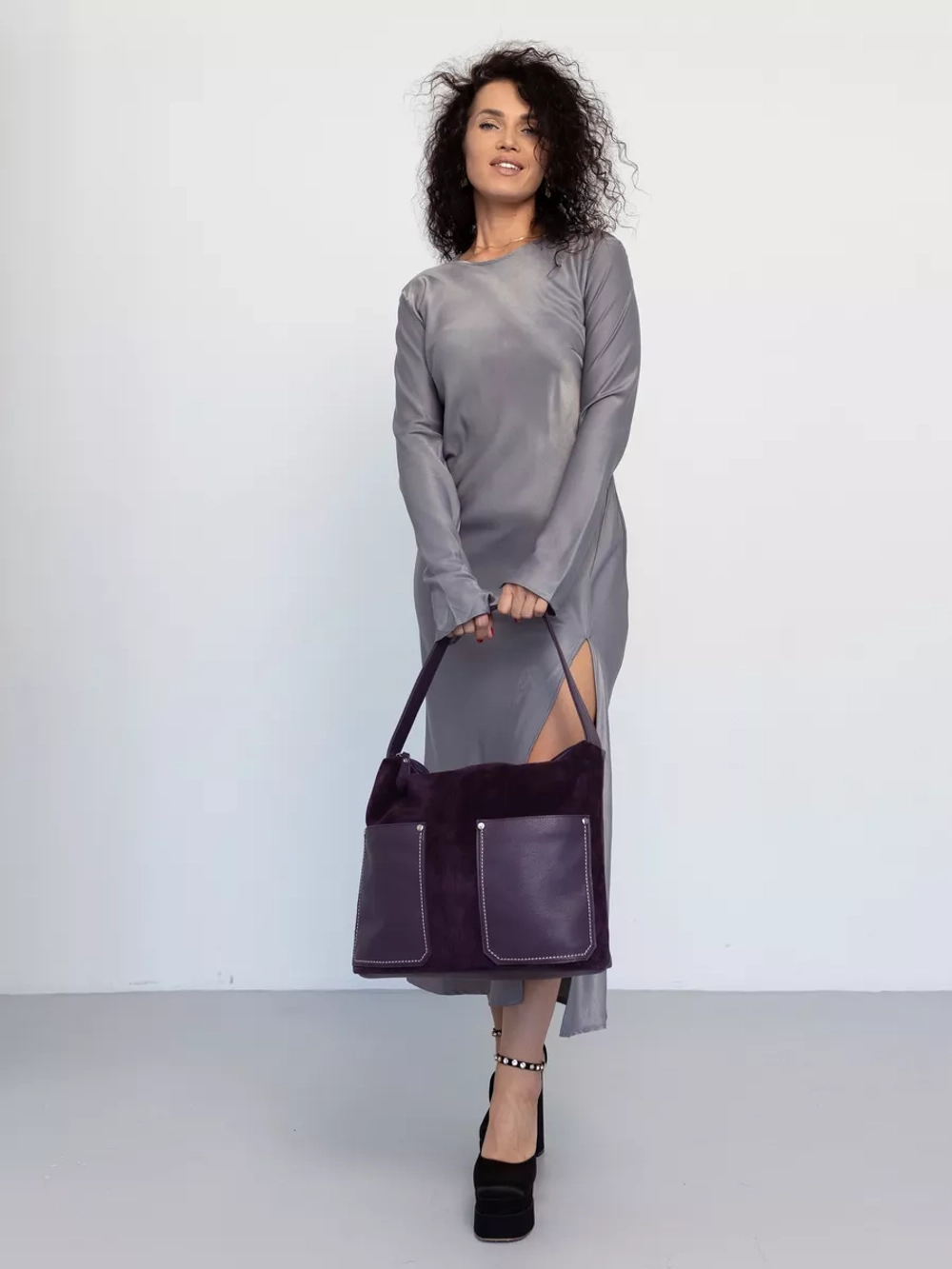 Сумка через плечо большая шоппер