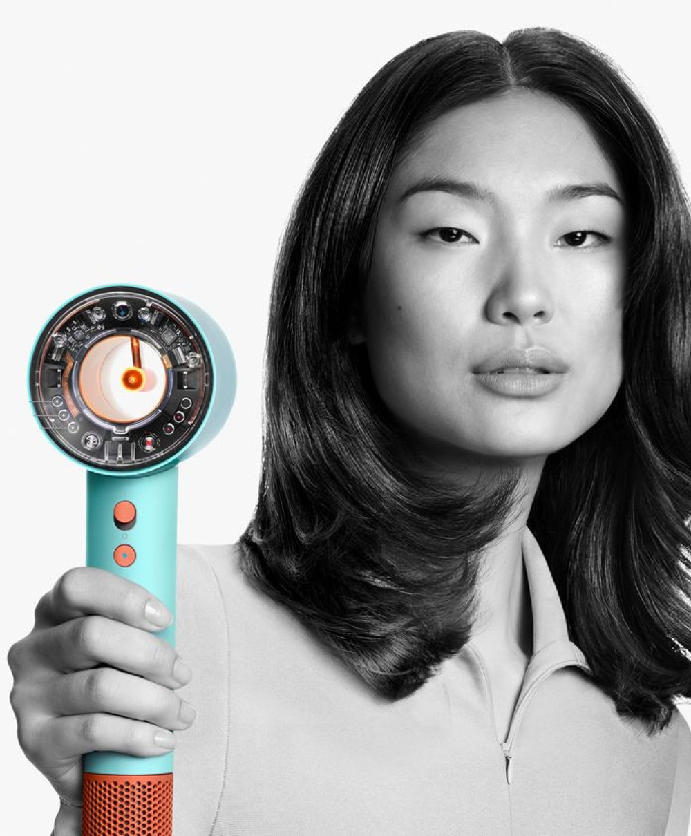 Фен Dyson Supersonic Nural HD16, бирюзовый/оранжевый (Ceramic Patina/Topaz)