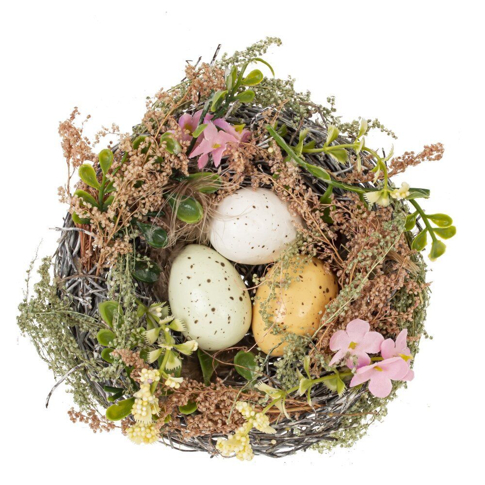 GAEM Изделие декоративное "Гнездо пасхальное", L14 W14 H6 см