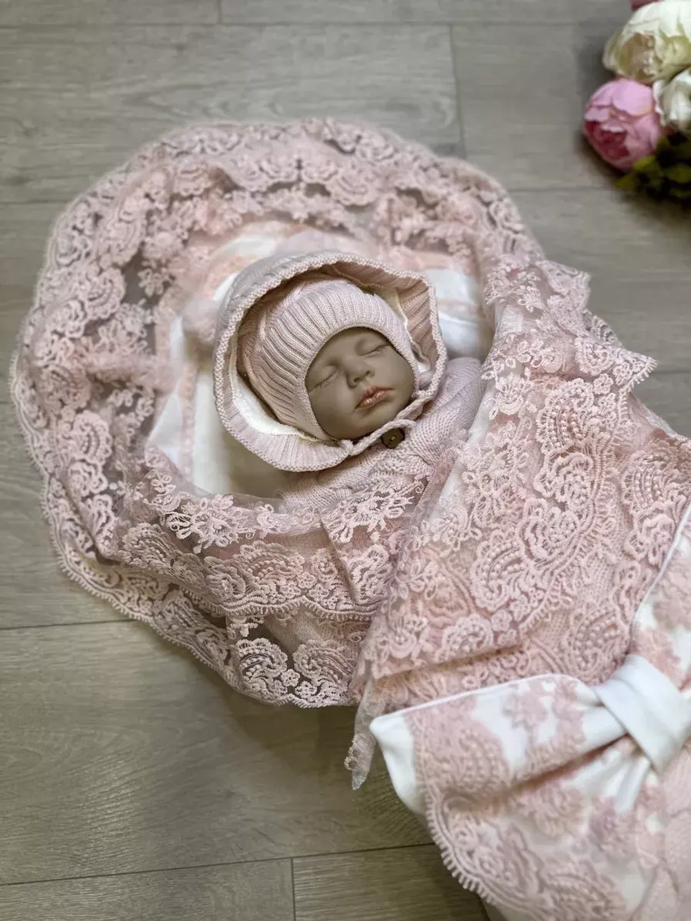 Конверт на выписку для новорожденных зимний