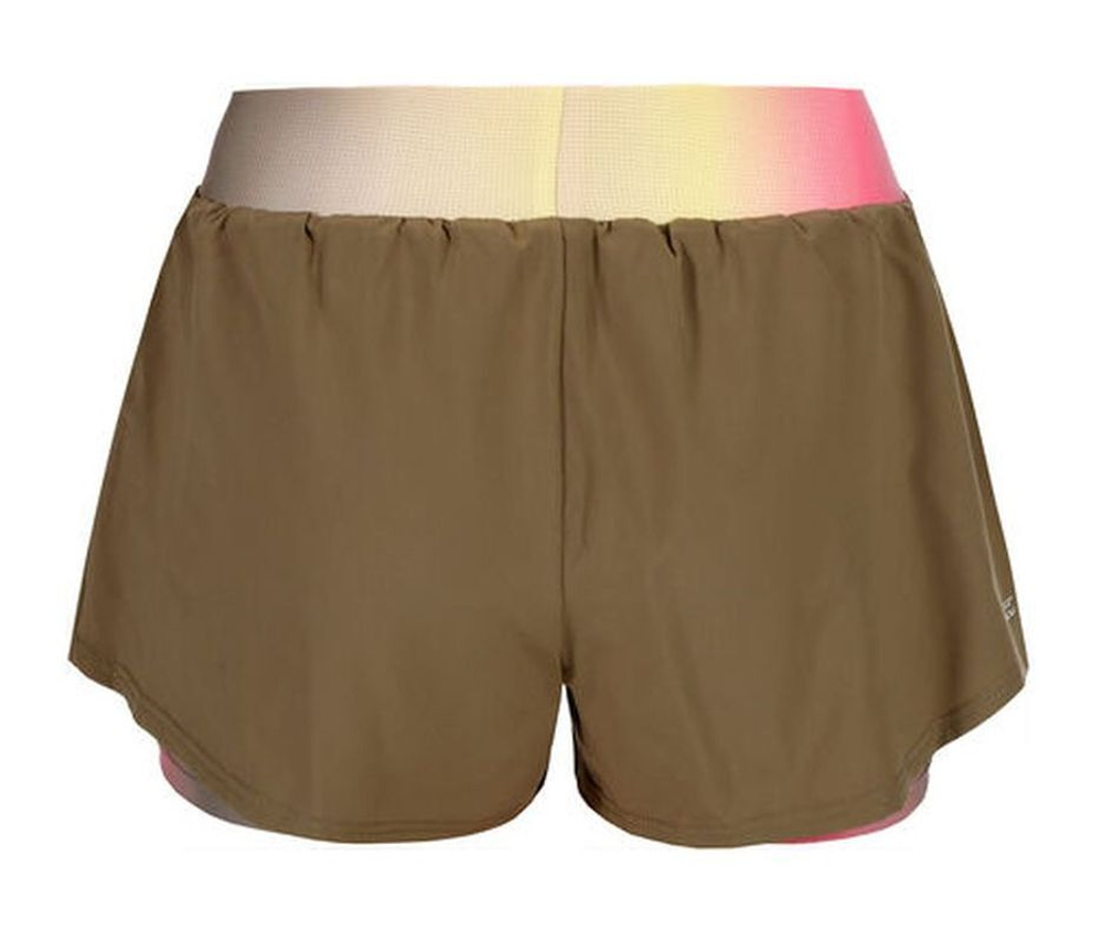 Женские Шорты теннисные Bidi Badu Melbourne 2024 Printed 2in1 - Коричневый