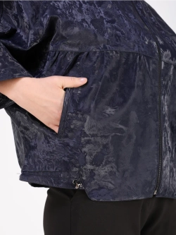 Кожаная куртка демисезонная замшевая с принтом