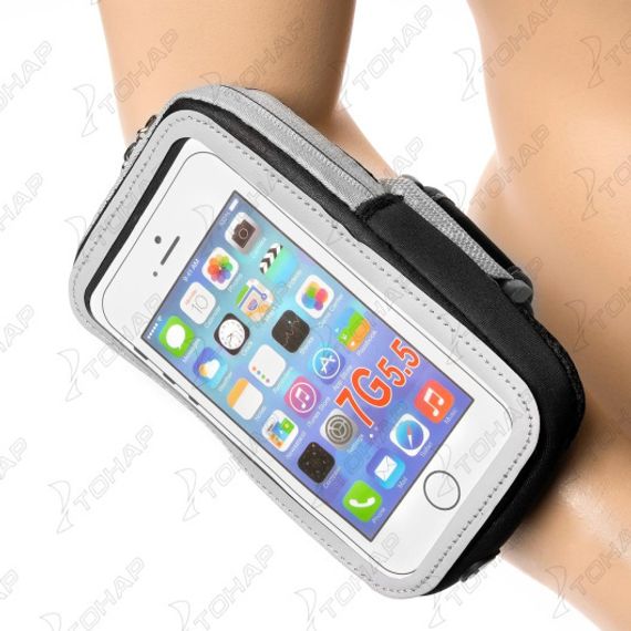 Влагозащитный чехол-сумка на руку для телефона черный (PR-301-B) PR