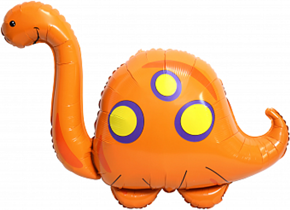 К Фигура Динозавр Бронтозавр Оранжевый 40''/102 см.