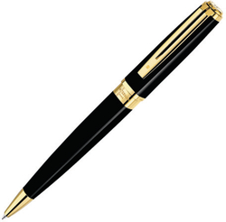 Шариковая ручка Waterman Exception Slim Black GT S0636960 цвет черный с позолотой в подарочной упаковке