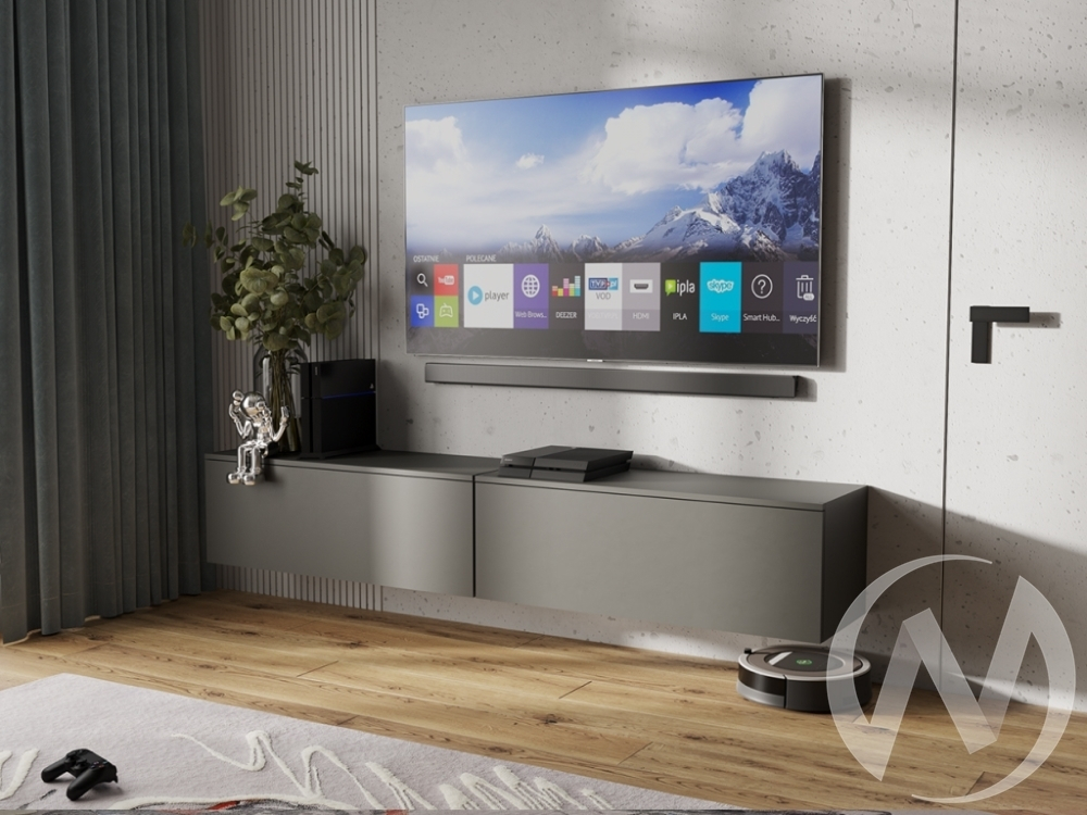 Тумба под ТВ секция №12 НКМ Кент-1 (антрацит)